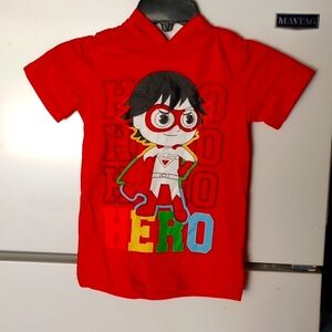 Ryan's World Boys Hoodie T-Shirt with mask size 6